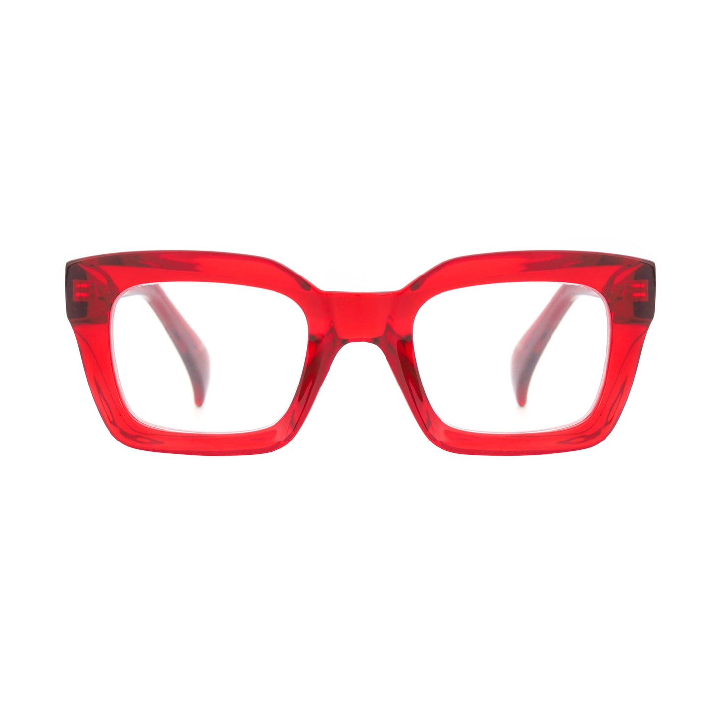 LORENA| Transparent Red | Progressive Blue Light
