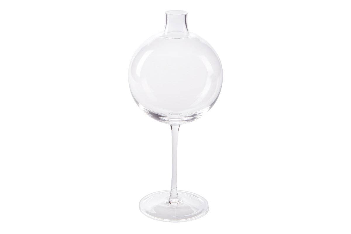 Clear Wine Glass Vase, Medium