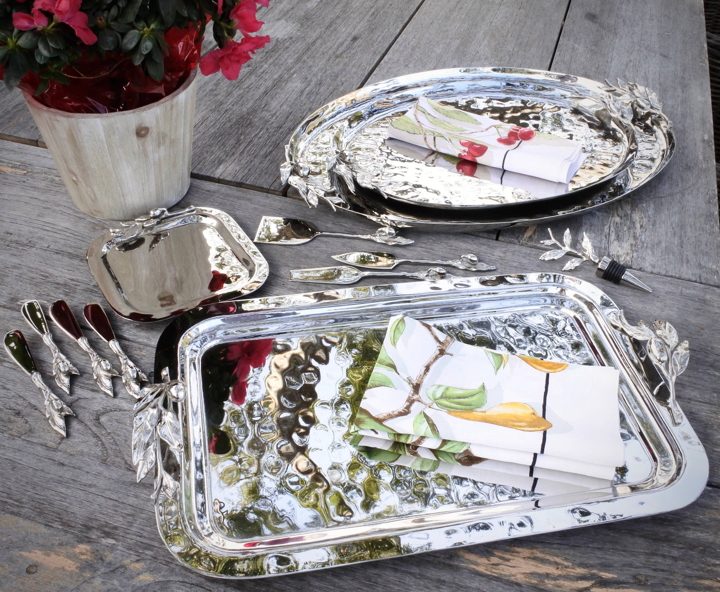 Oliveira Stainless Steel Large Rectangular Tray