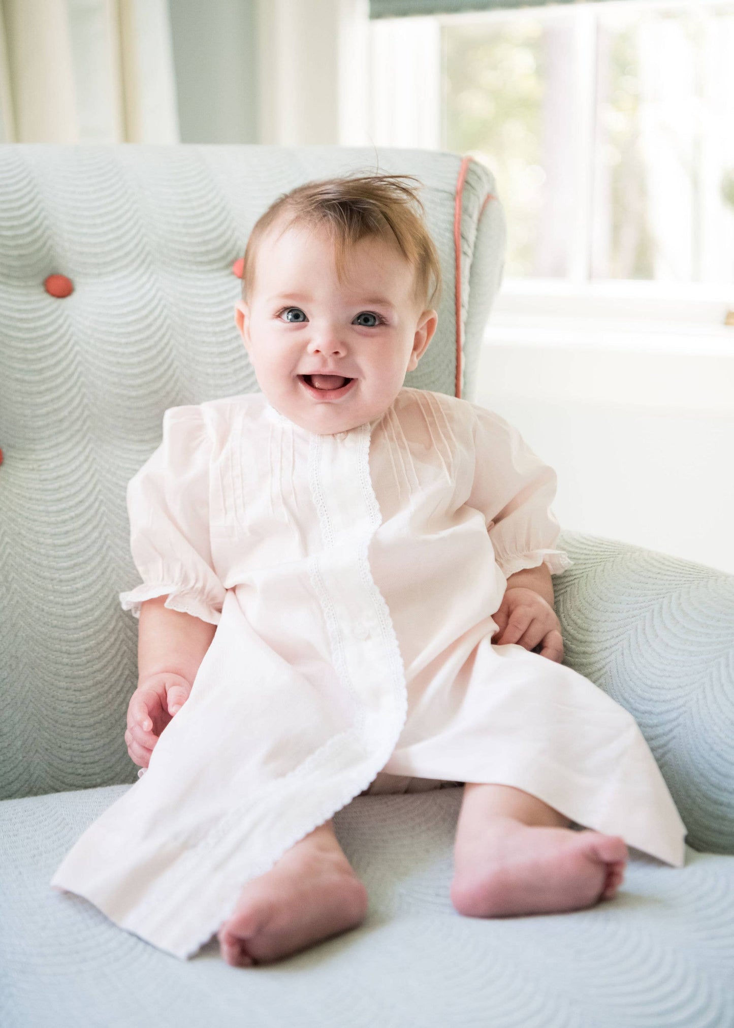Baby Classic Cotton Daygown: White / 0-3M