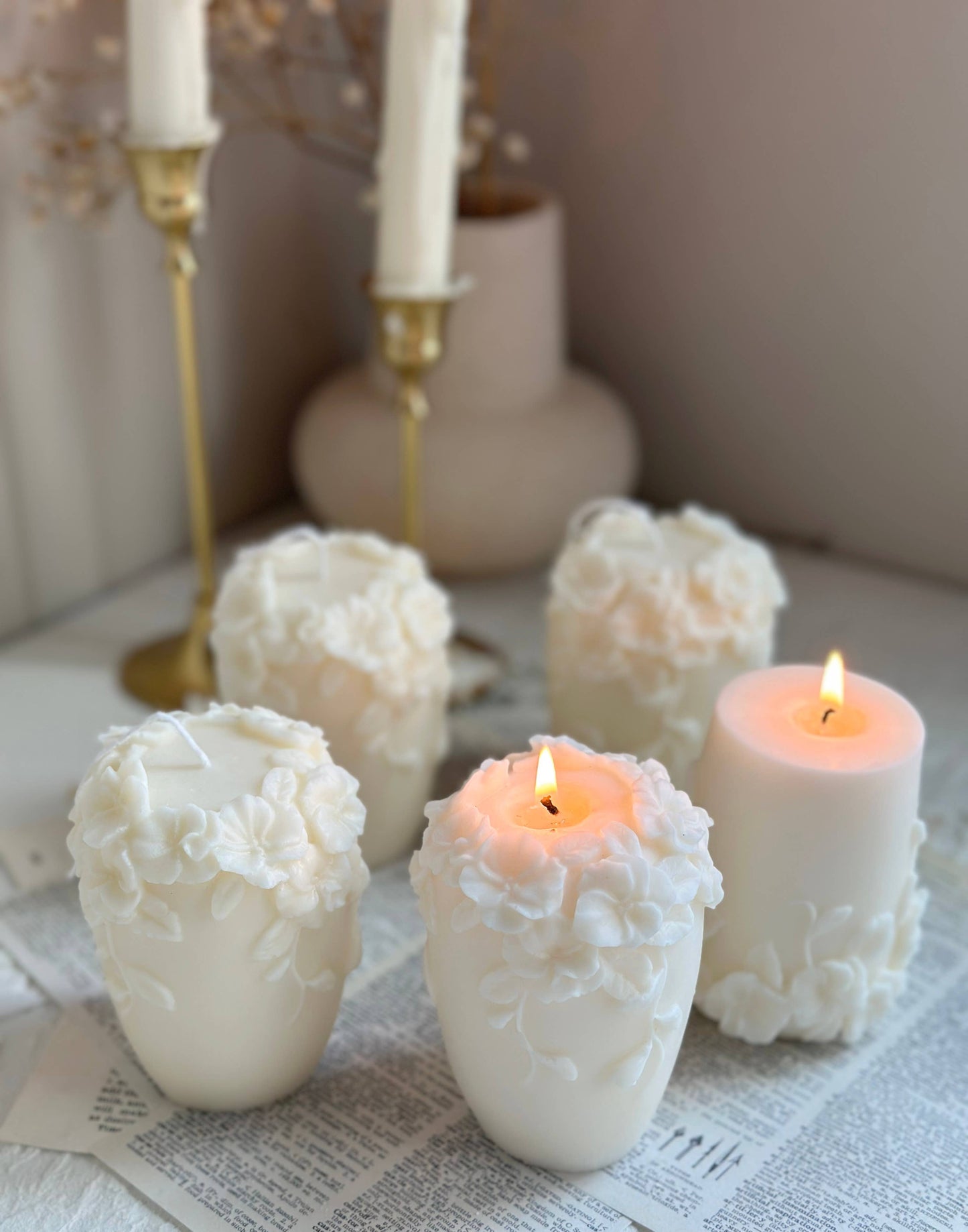 Vase Floral Candle