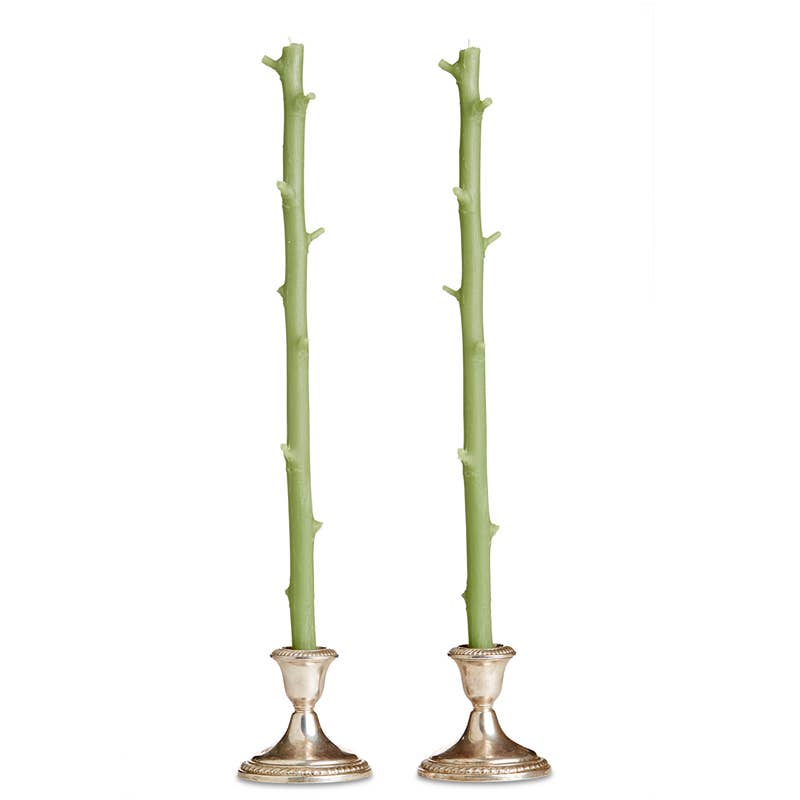 Stick Candles Hickory / Pair: Dark Chocolate