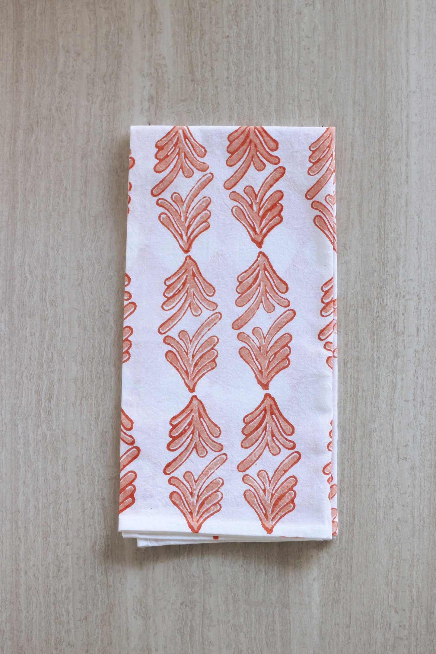 Tea Towel - Palmetto, Orange & Melon