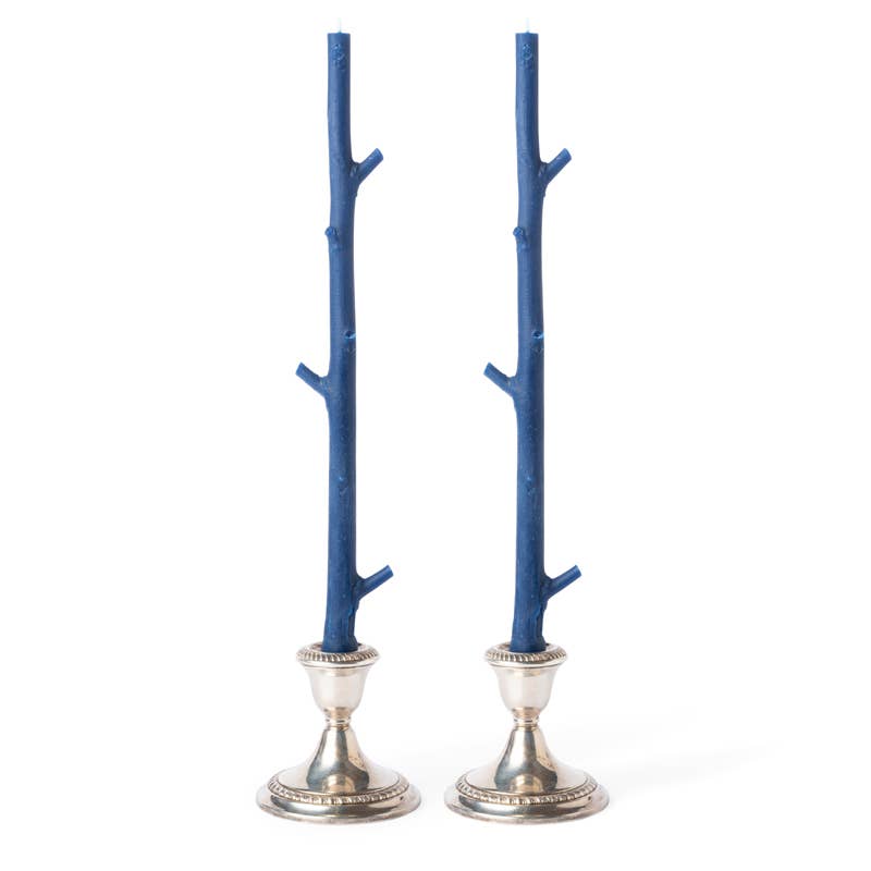 Stick Candles Maple / Pair Forest Green