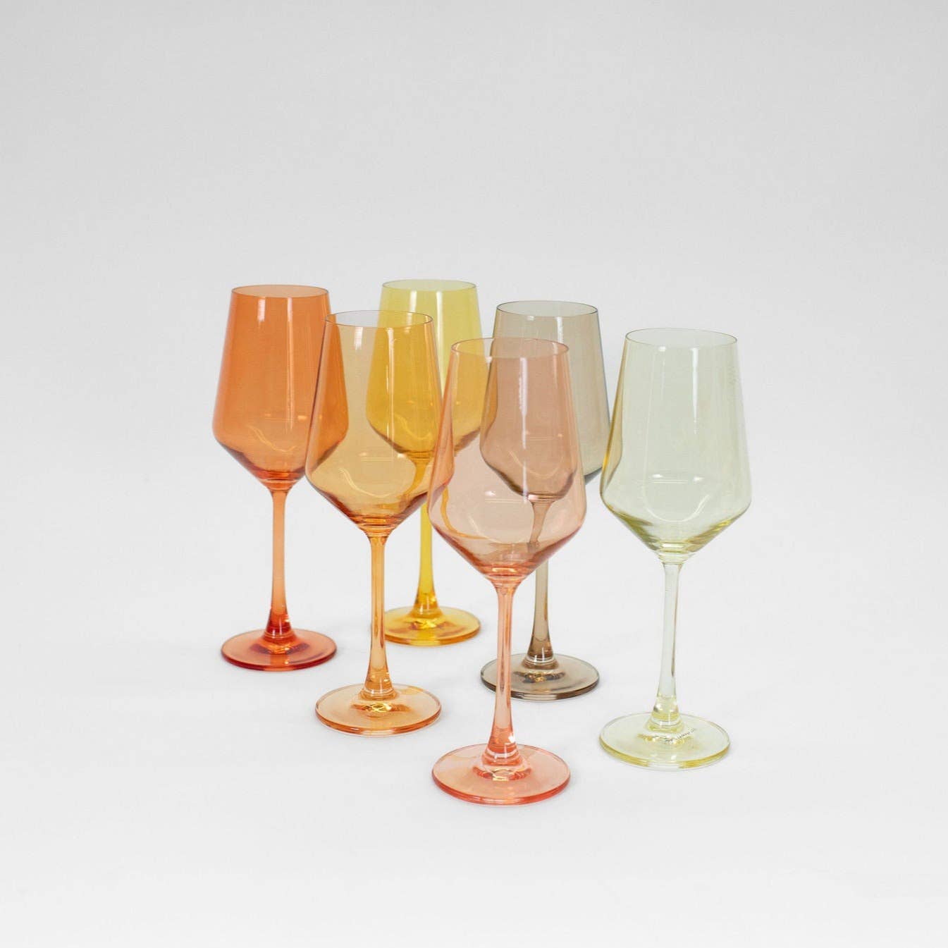 Lemon Drop - Colored Wine Glass