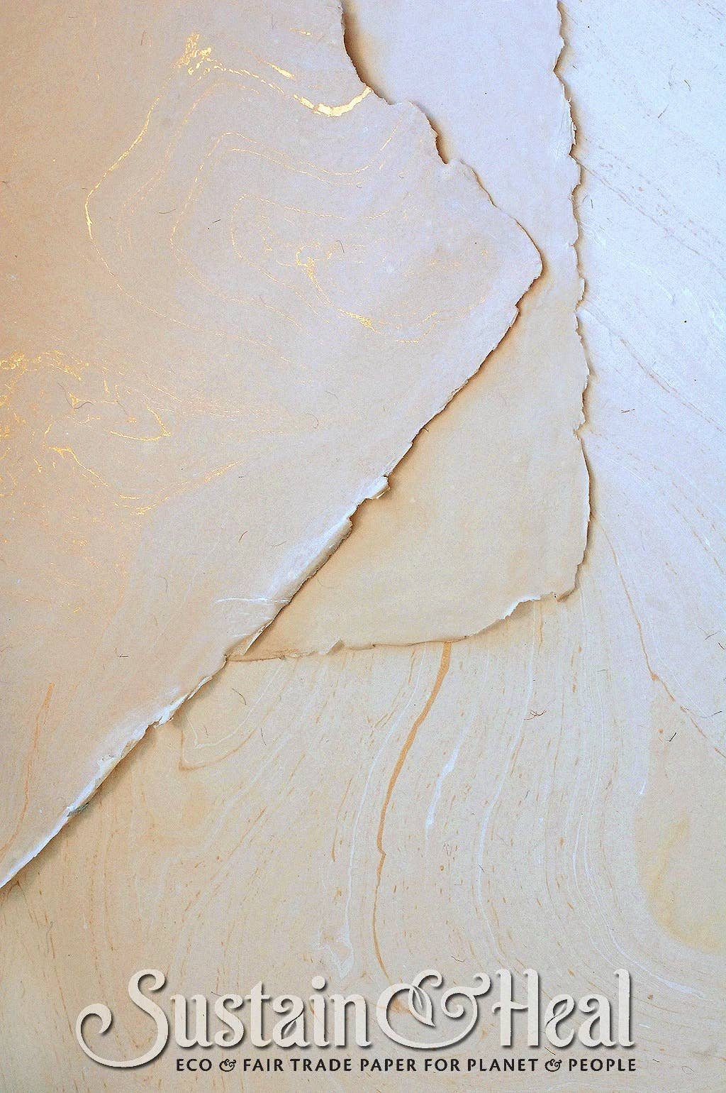 Cream and Gold Marble Sheet #142