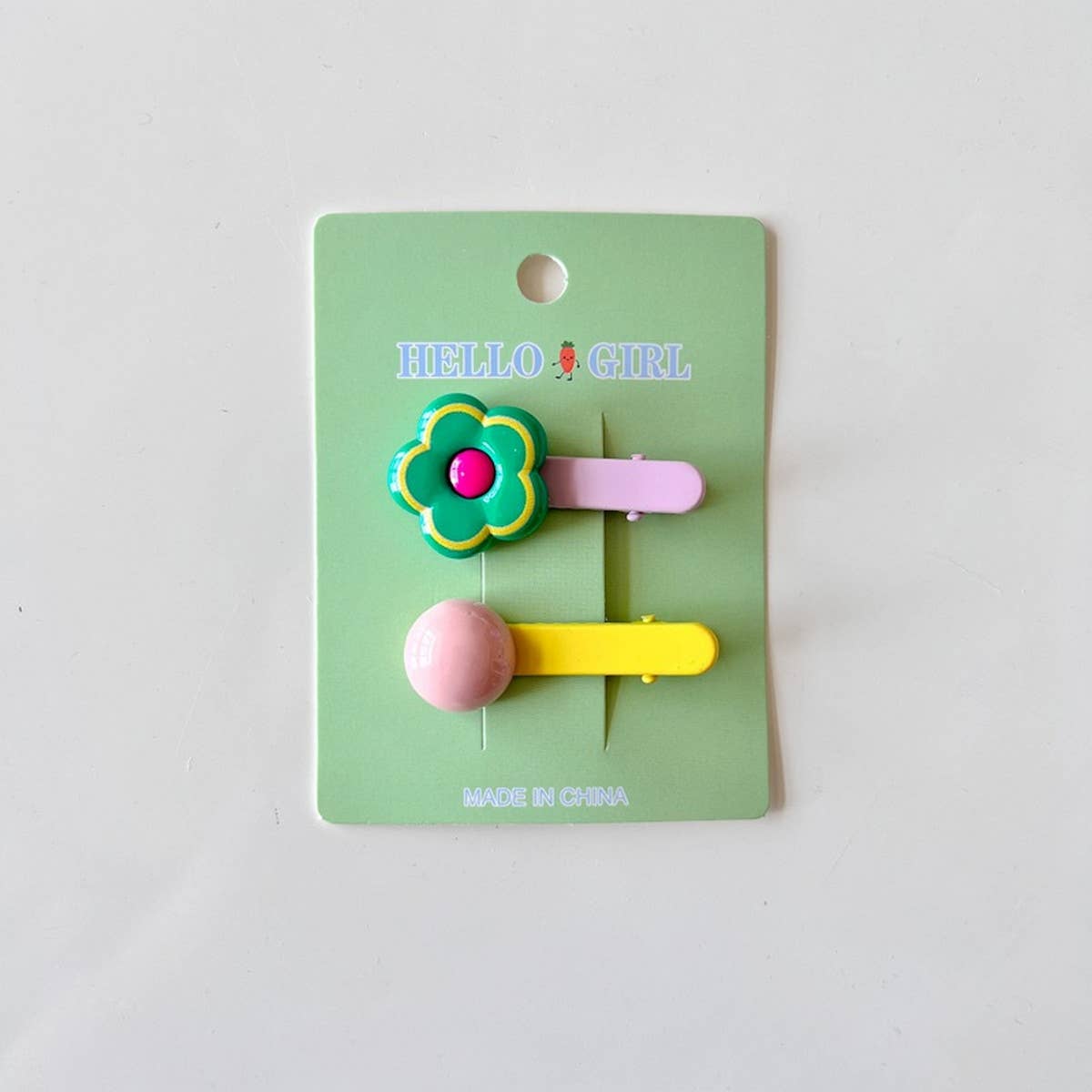 CHILDREN'S FLOWER ROUND BEAD HAIRPIN