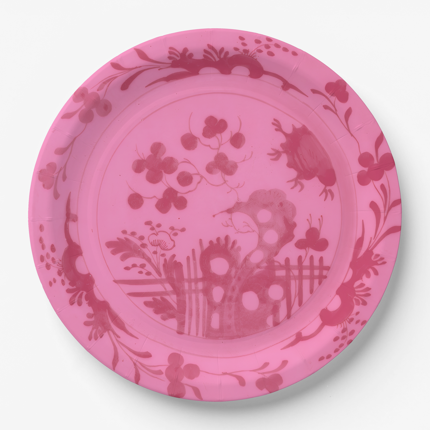 7" La Chinoiserie Rouge Paper Party Plate (Pack of 8)
