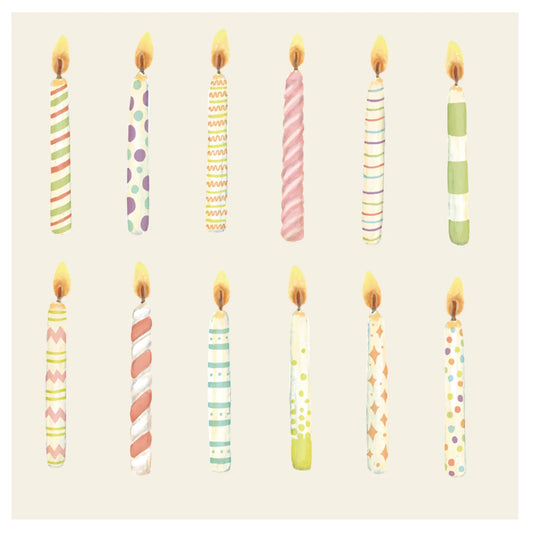 Birthday Candles Cocktail Napkin - pack of 20