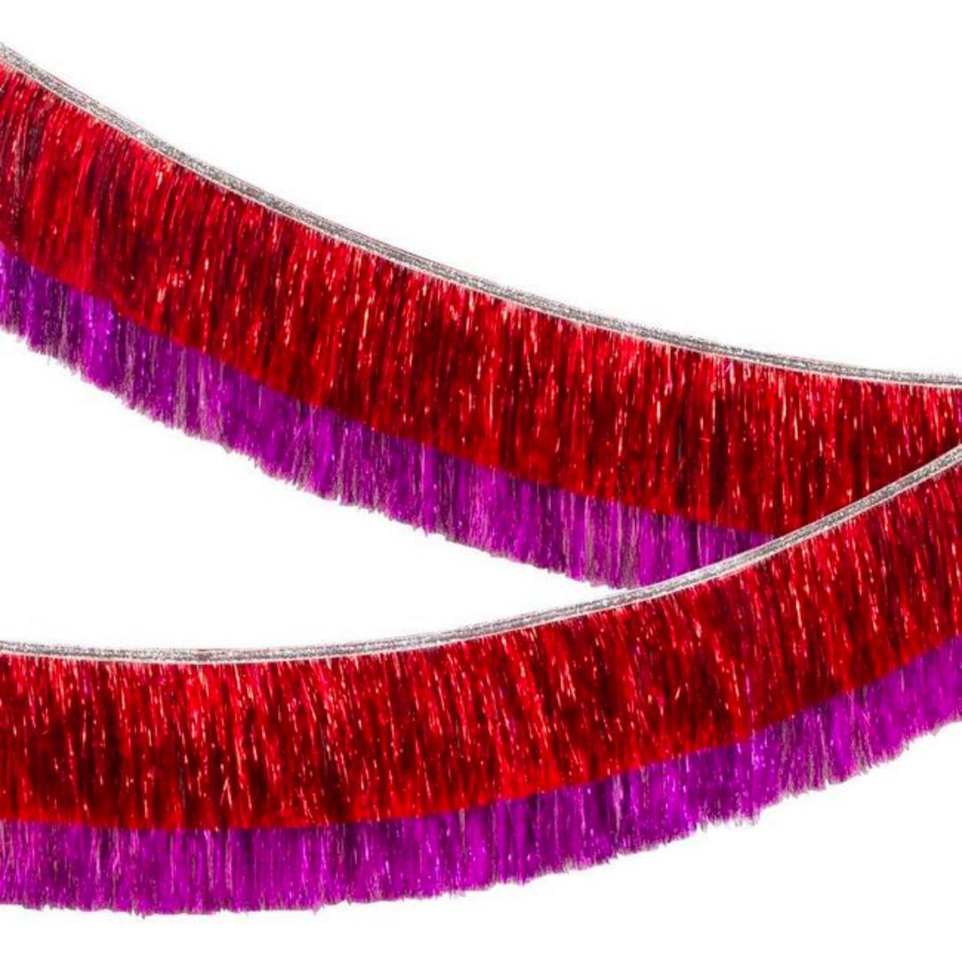 Red/Pink Tinsel Garland