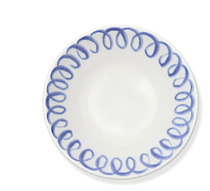 Amalfi Cereal Bowl- white/blue