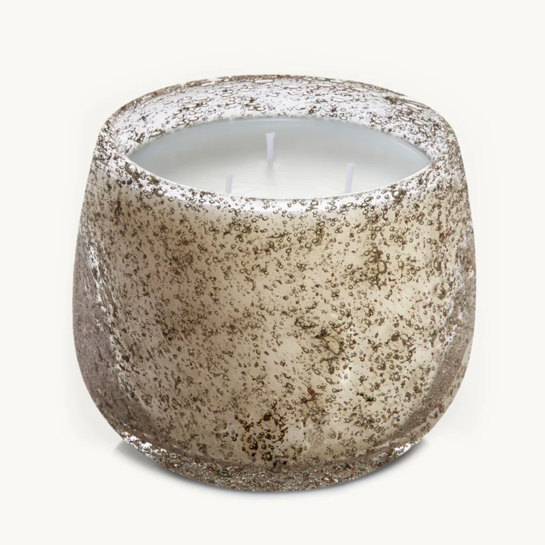 Small Ballon Candle Silver Chip Bonne Annee
