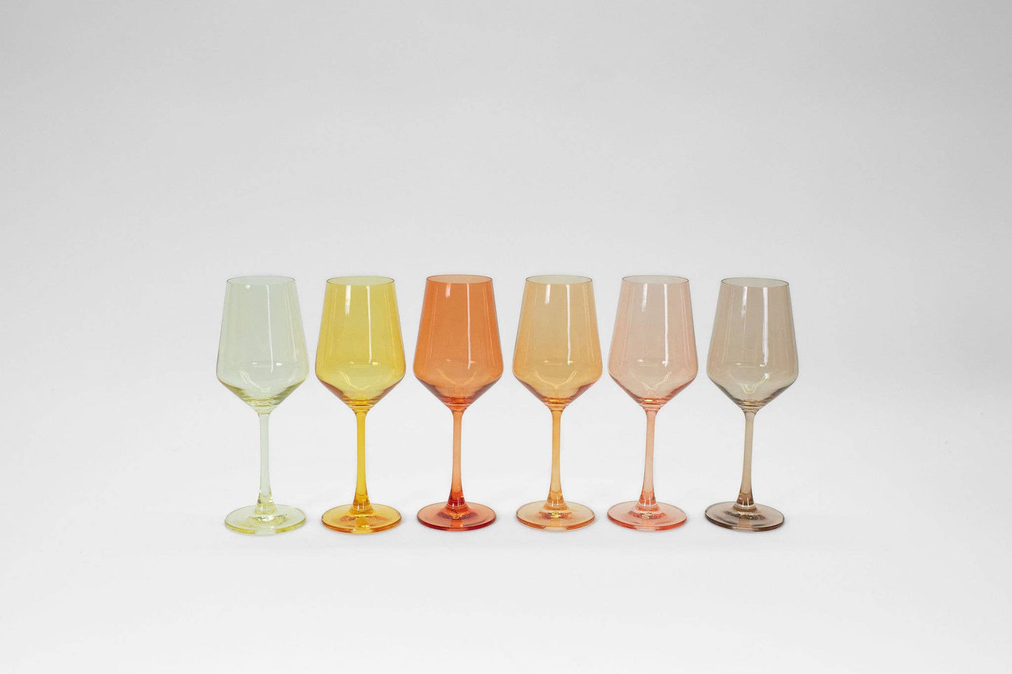 Lemon Drop - Colored Wine Glass