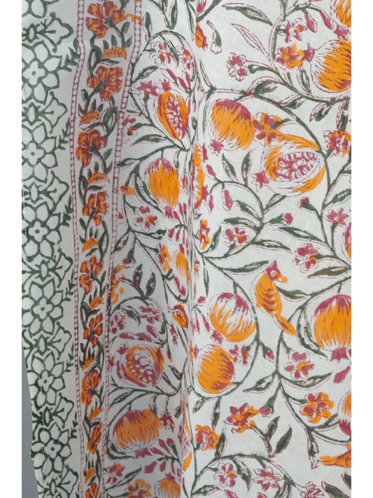 Beach Coverup Sarong Pareo - Birds and Fruits
