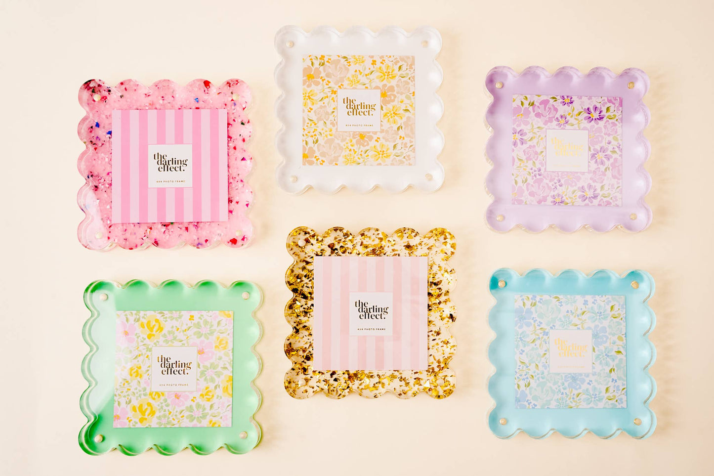 Square Scalloped Acrylic Frame-Purple
