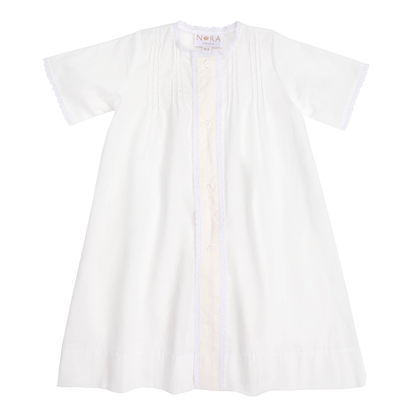 Baby Classic Cotton Daygown: White / 0-3M