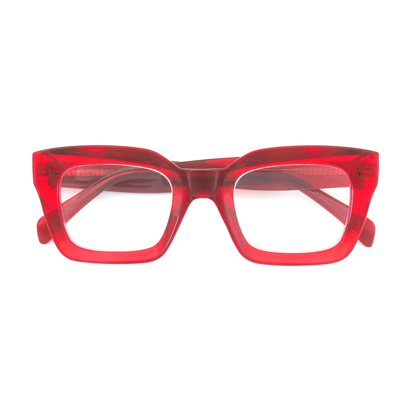 LORENA| Transparent Red | Progressive Blue Light