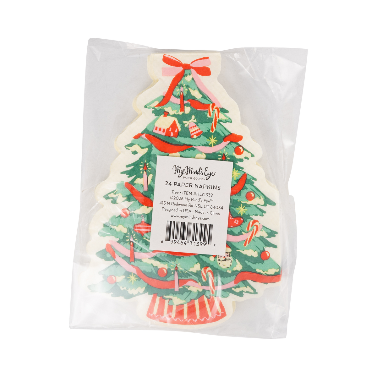 Classic Christmas Tree Shaped Paper Napkins