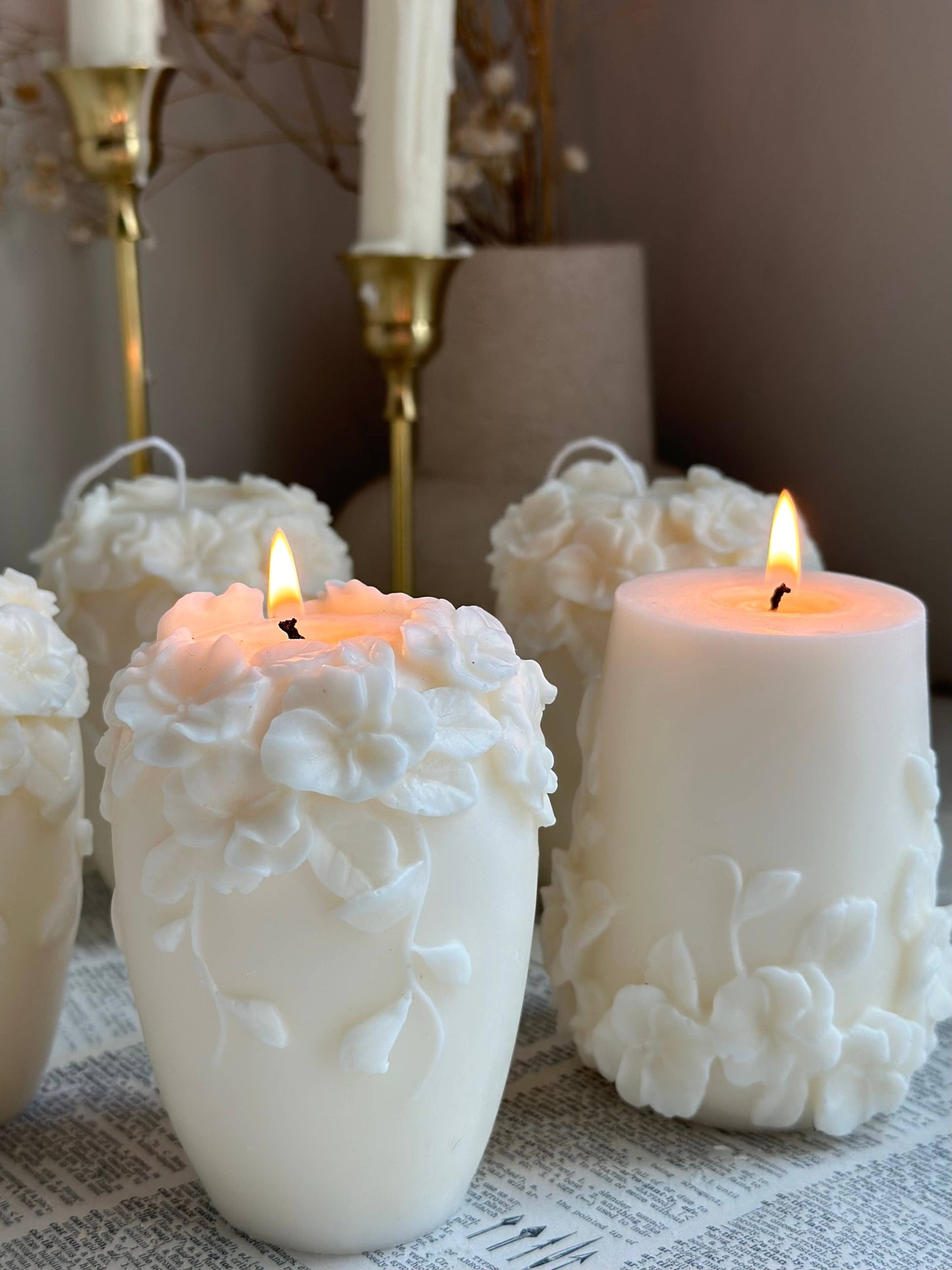 Vase Floral Candle