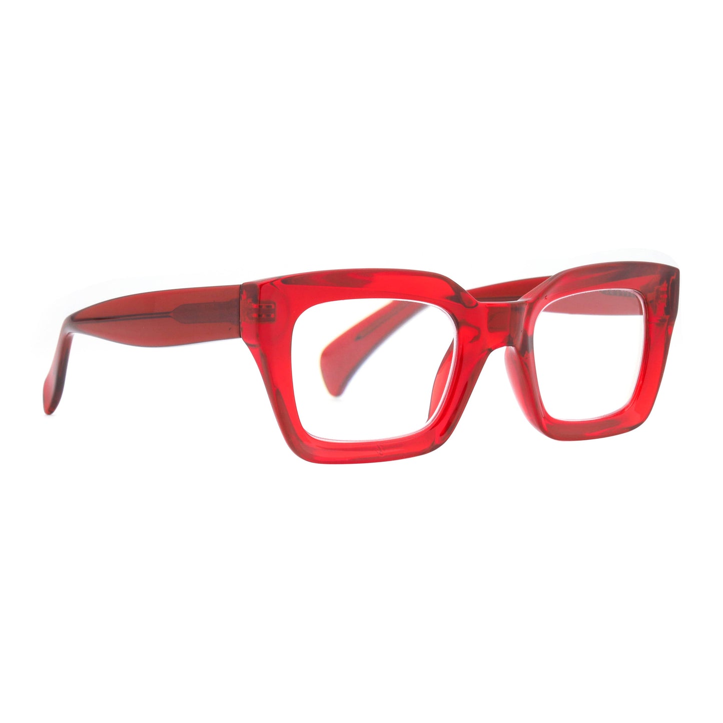 LORENA| Transparent Red | Progressive Blue Light