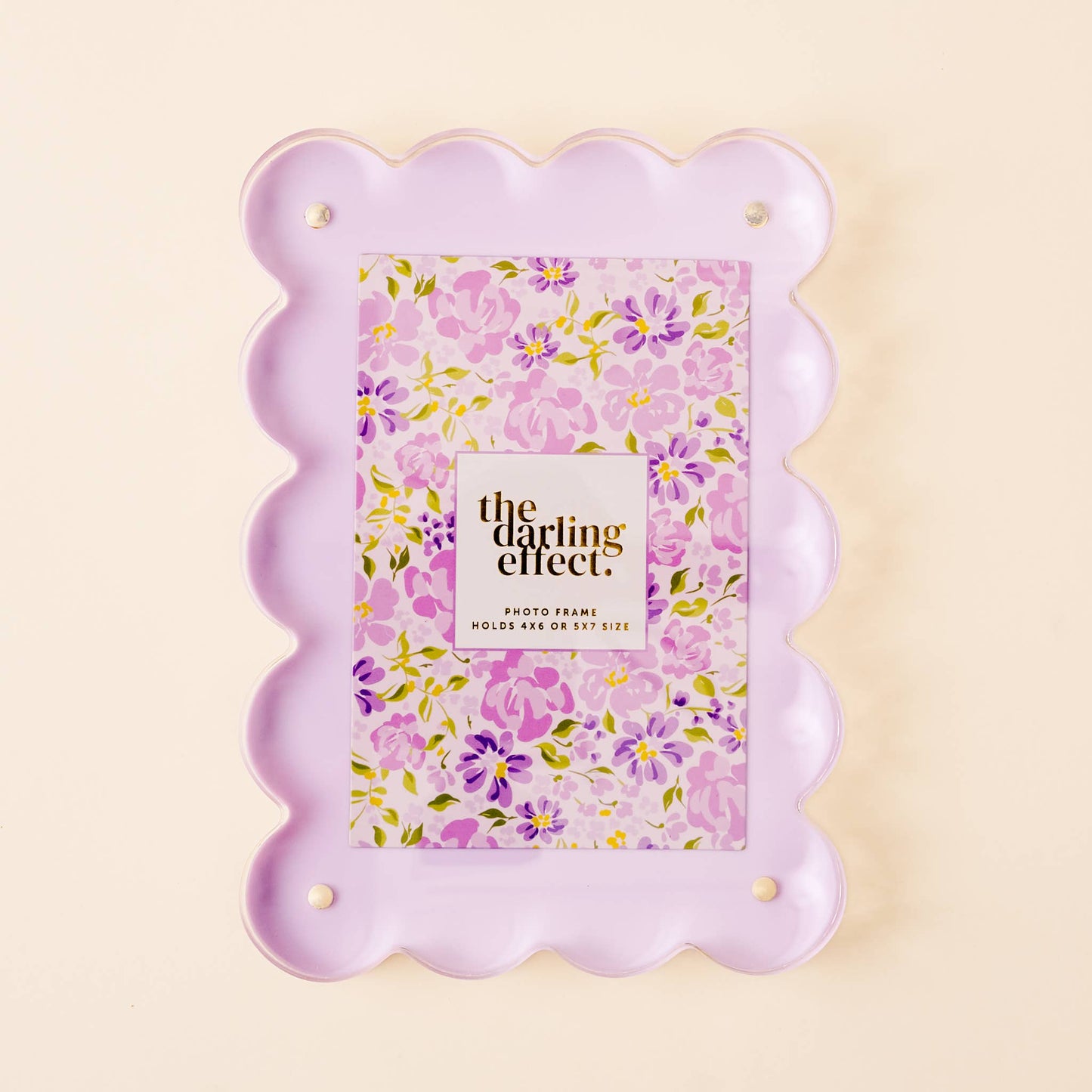Rectangle Scalloped Acrylic Frame-Purple