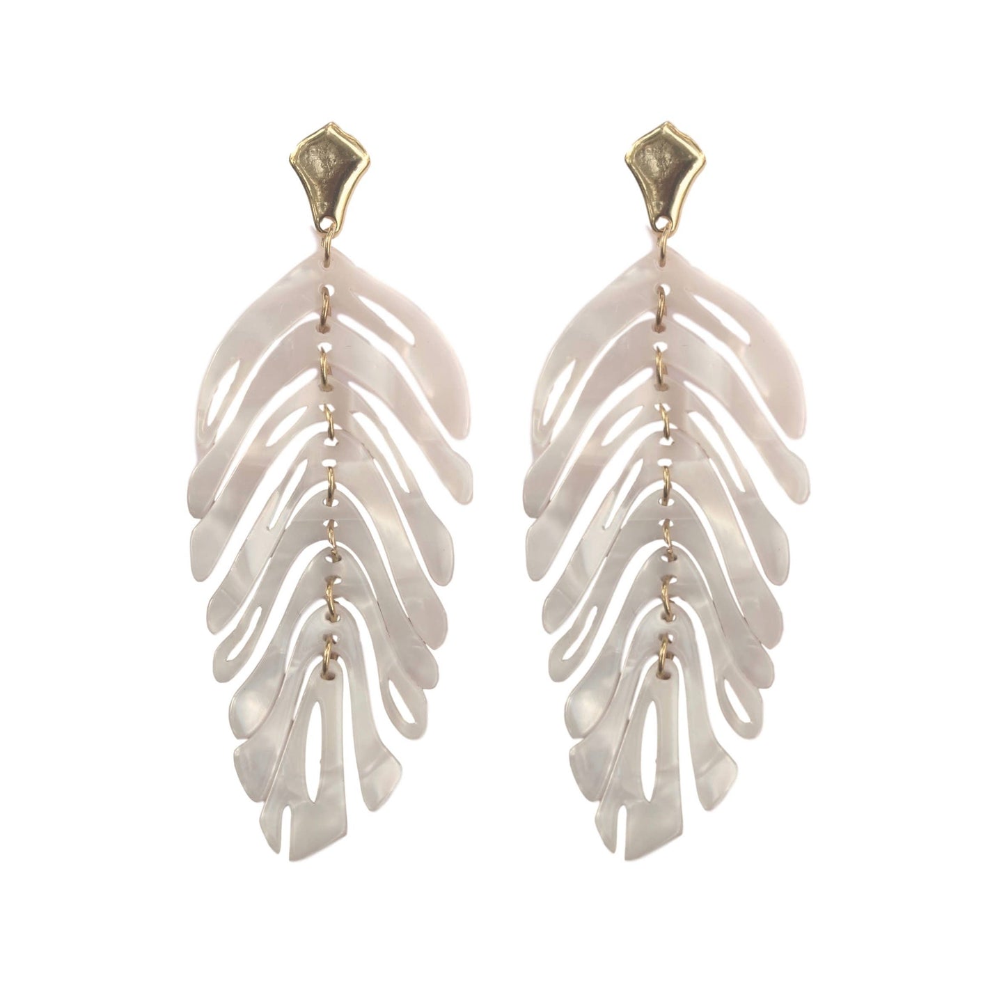 White Monstera Palm Drops