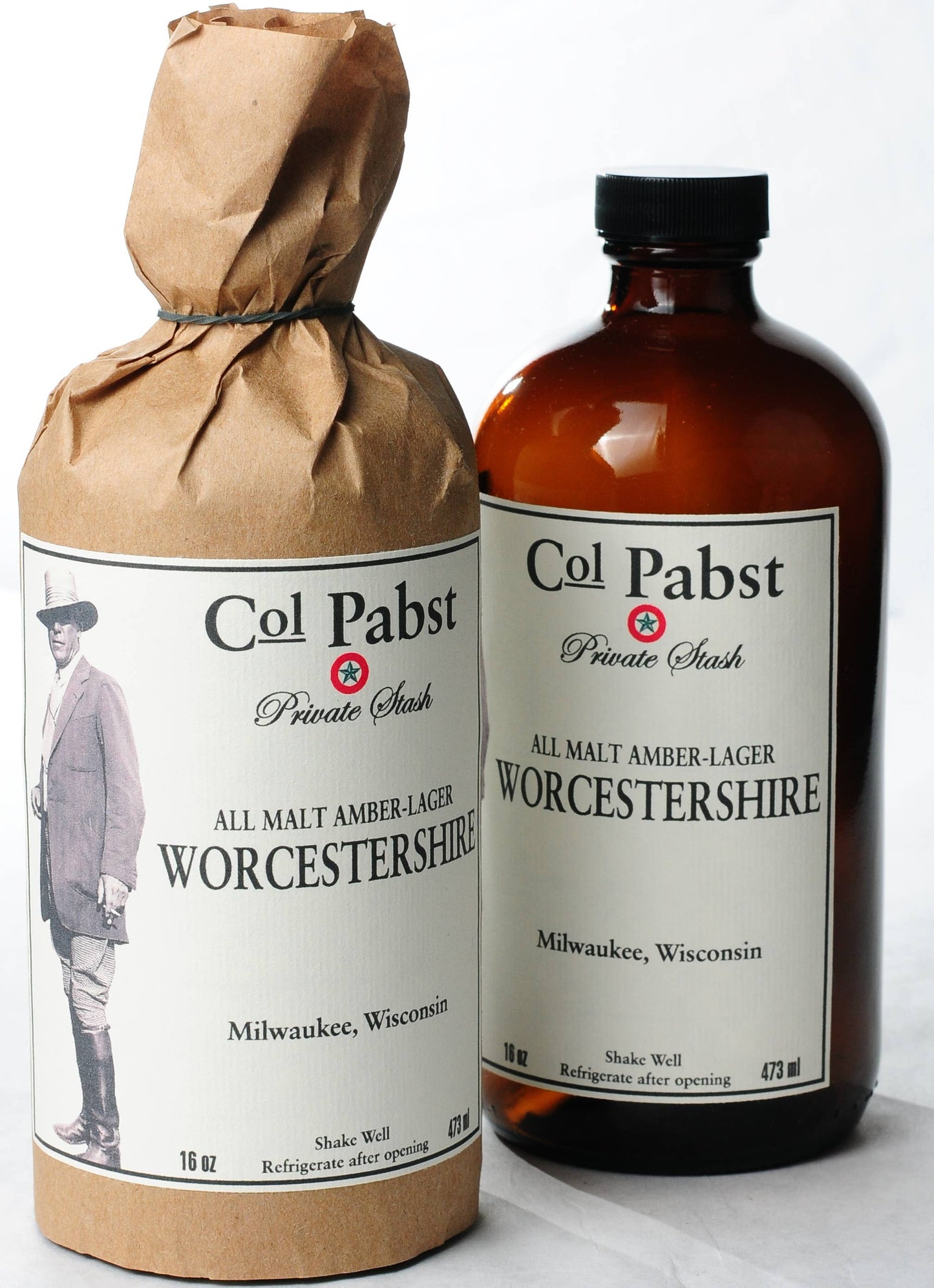 Large Colonel Pabst Worcestershire Sauce