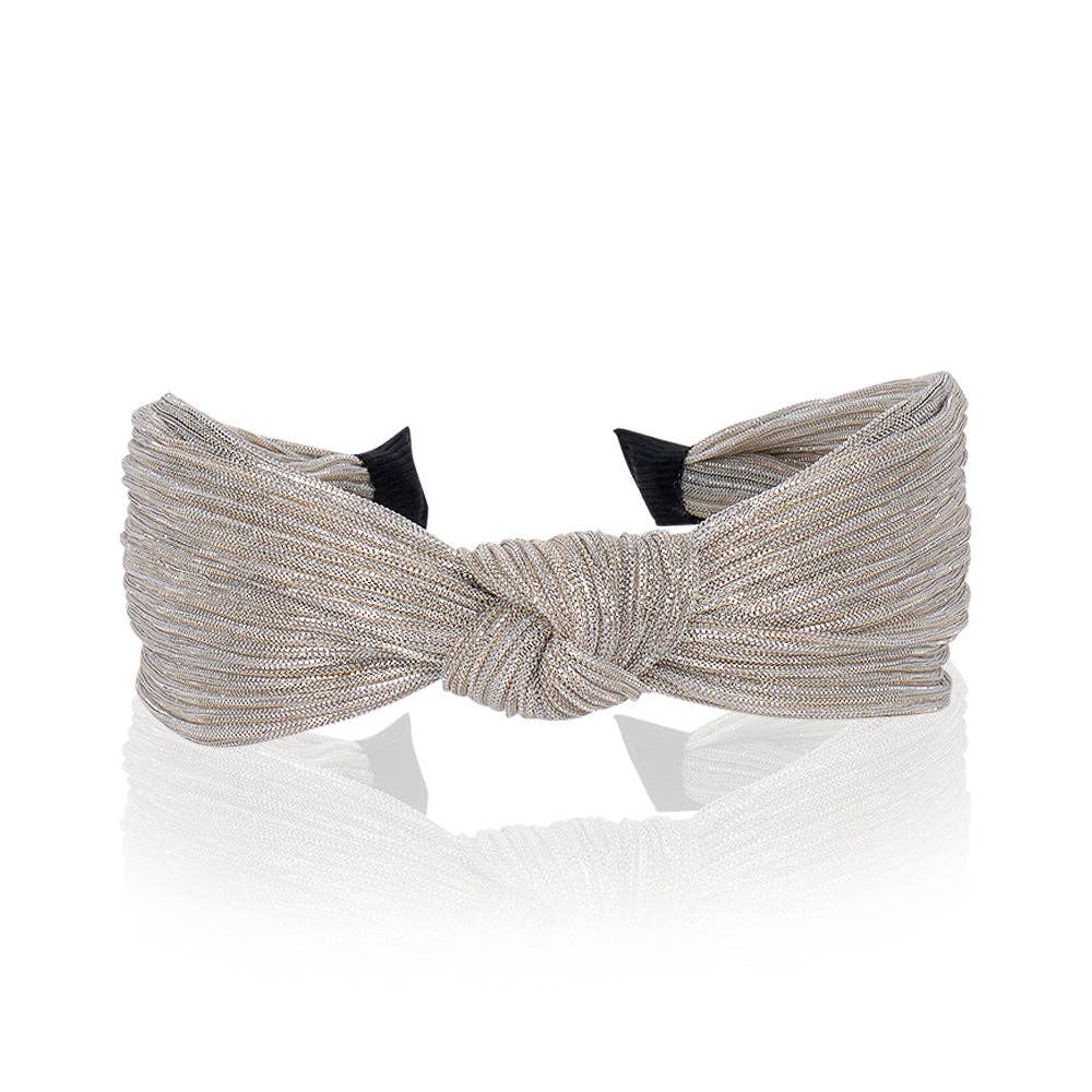 SHIMMER TOP KNOT PLEATED HAIRNBAND