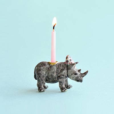 Rhino "Party Animal" Cake Topper