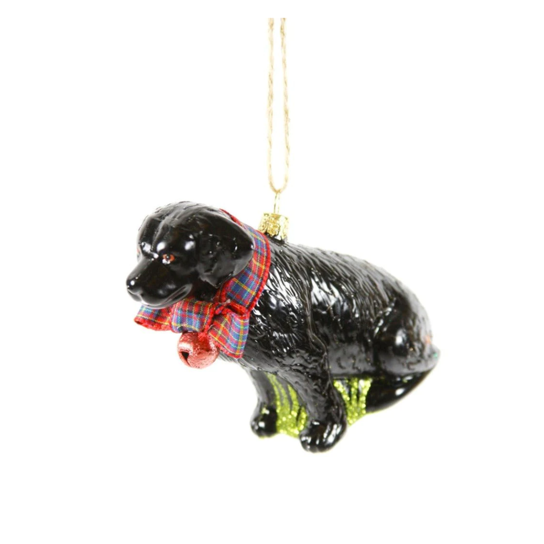 Festive Black Lab Ornament