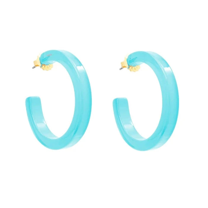 Resin Open Hoop Earrings