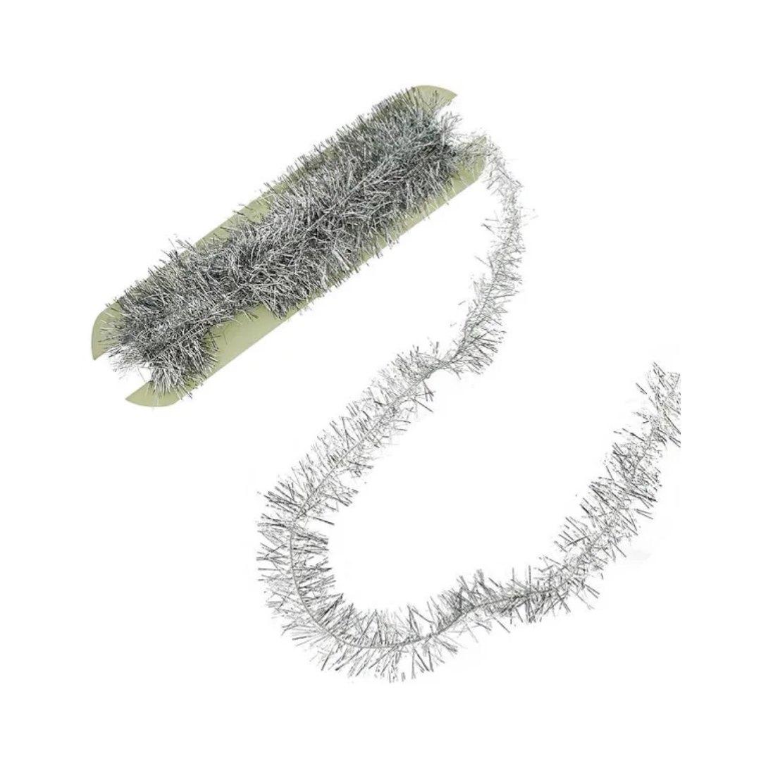 Silver Tinsel Trim