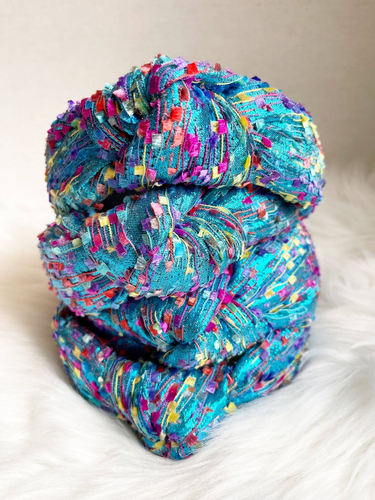 Turquoise Confetti headband