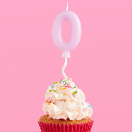 Birthday Party #0 Pastel Bubble Candle, Bday Cake Decor