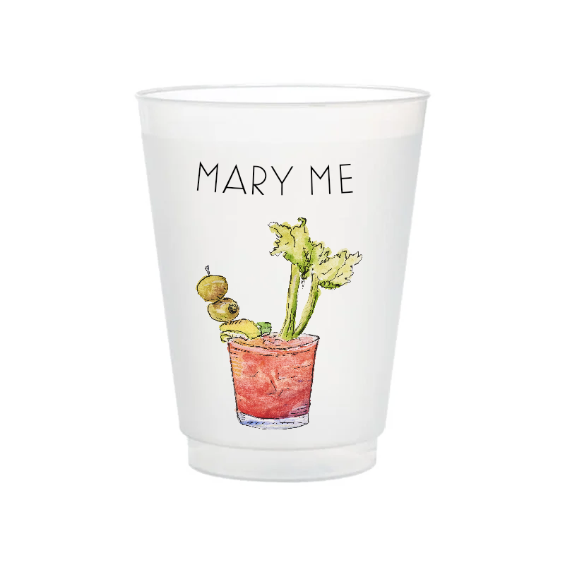 "Mary Me" Bloody Mary Frosted Cups | Set of 6