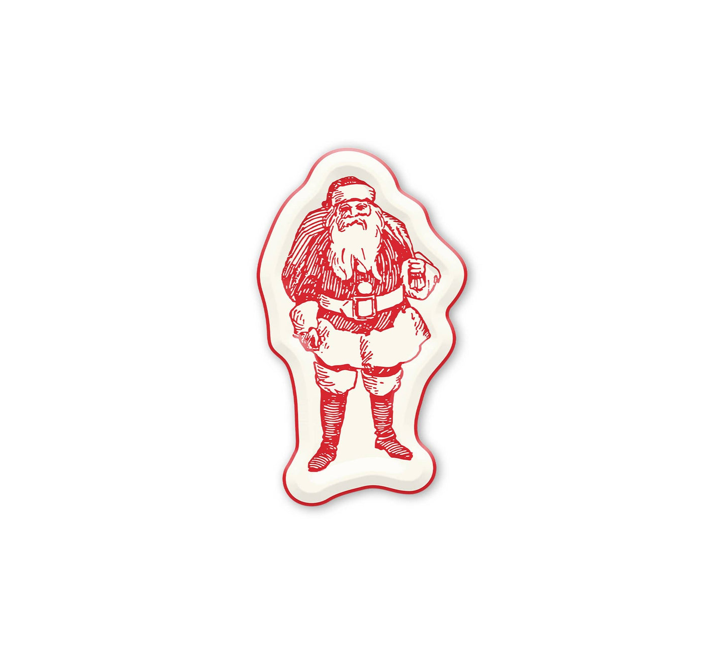 BEC843 - Believe 9" Shaped Santa Plate
