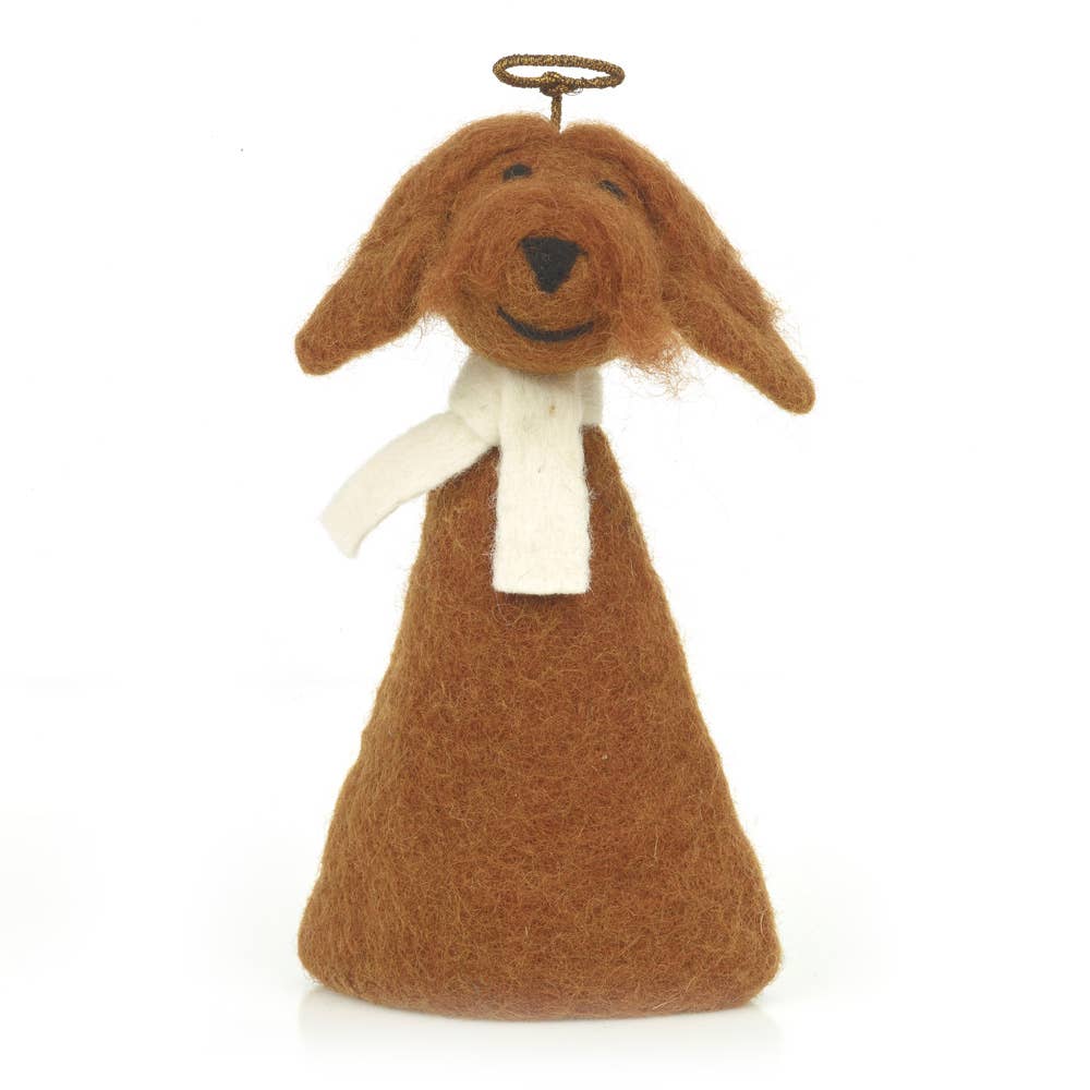 Handmade Felt Sahara Dog Christmas Tree Topper