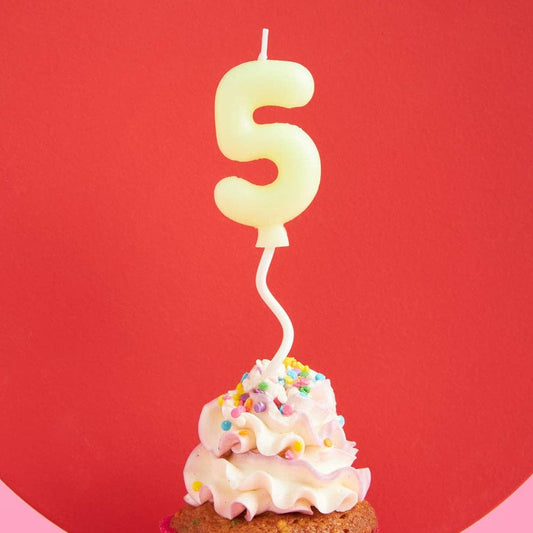 Birthday Party #5 Pastel Bubble Candle, Bday Cake Decor