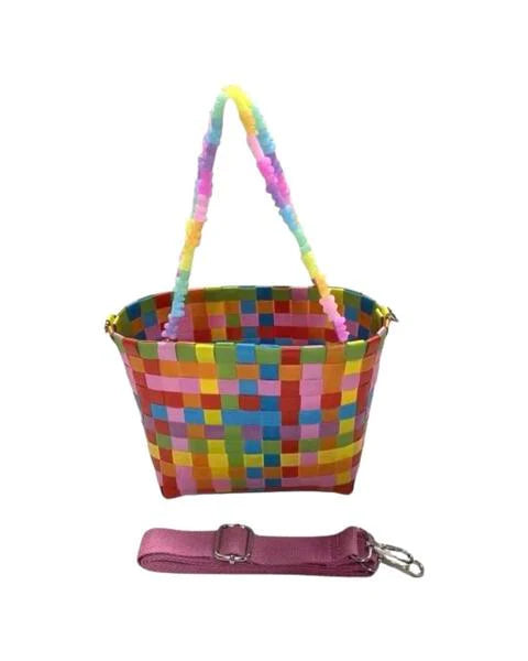 RAINBOW STRAW GUMMY BEAR BAG