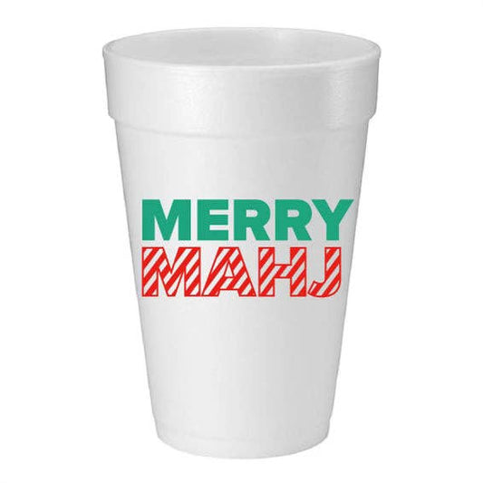 “MERRY MAHJ" MAHJONG FOAM CUPS