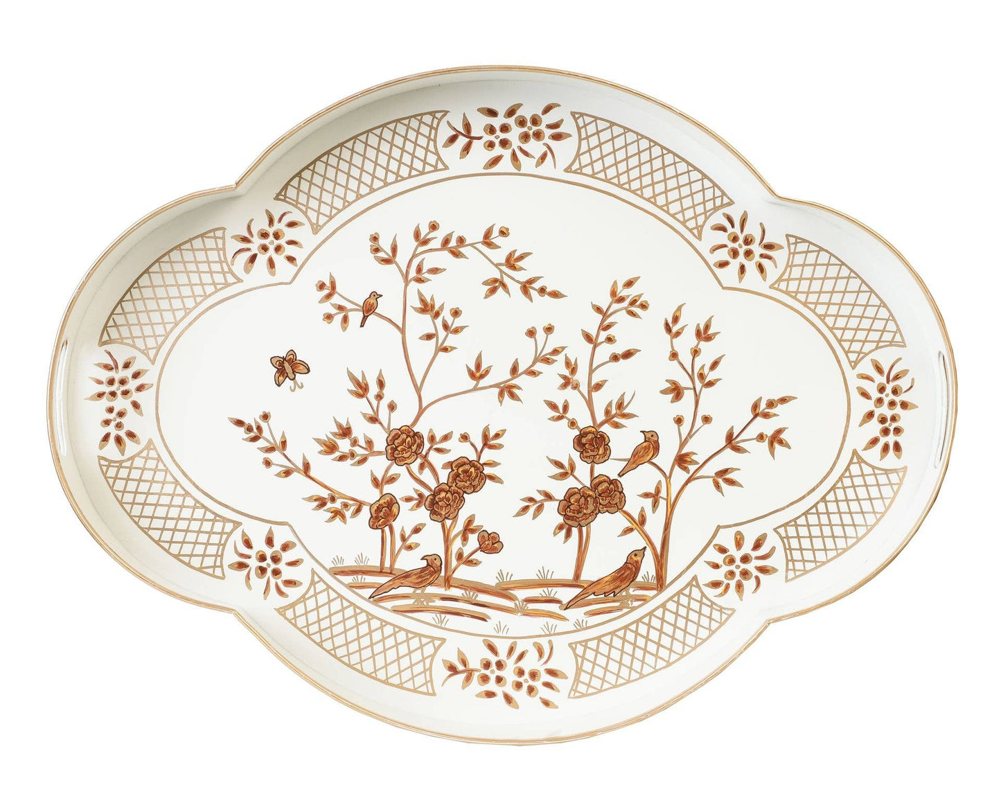 CHINOISERIE SCALLOPED TRAY