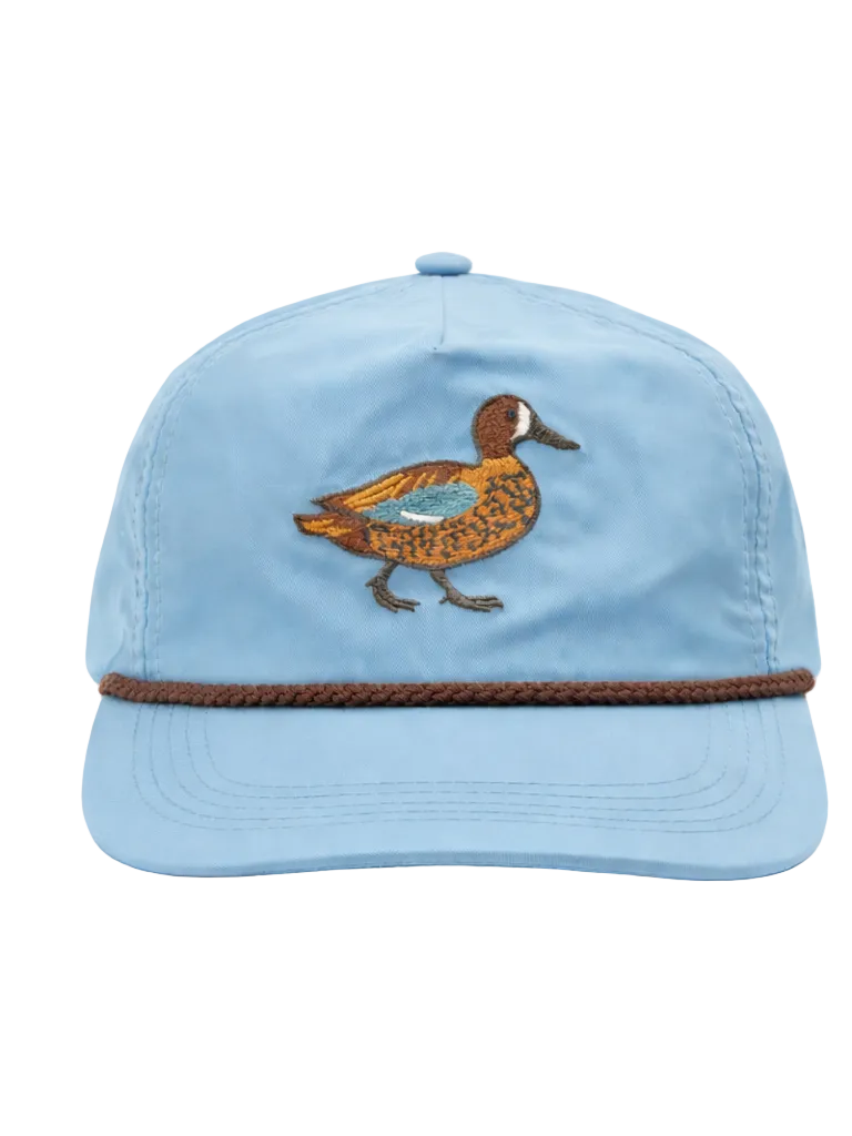 Blue-winged Teal Duck Rope Cap, Sky Blue