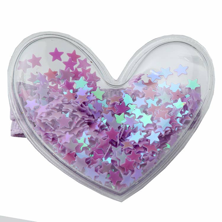 Confetti Heart Hair Clips