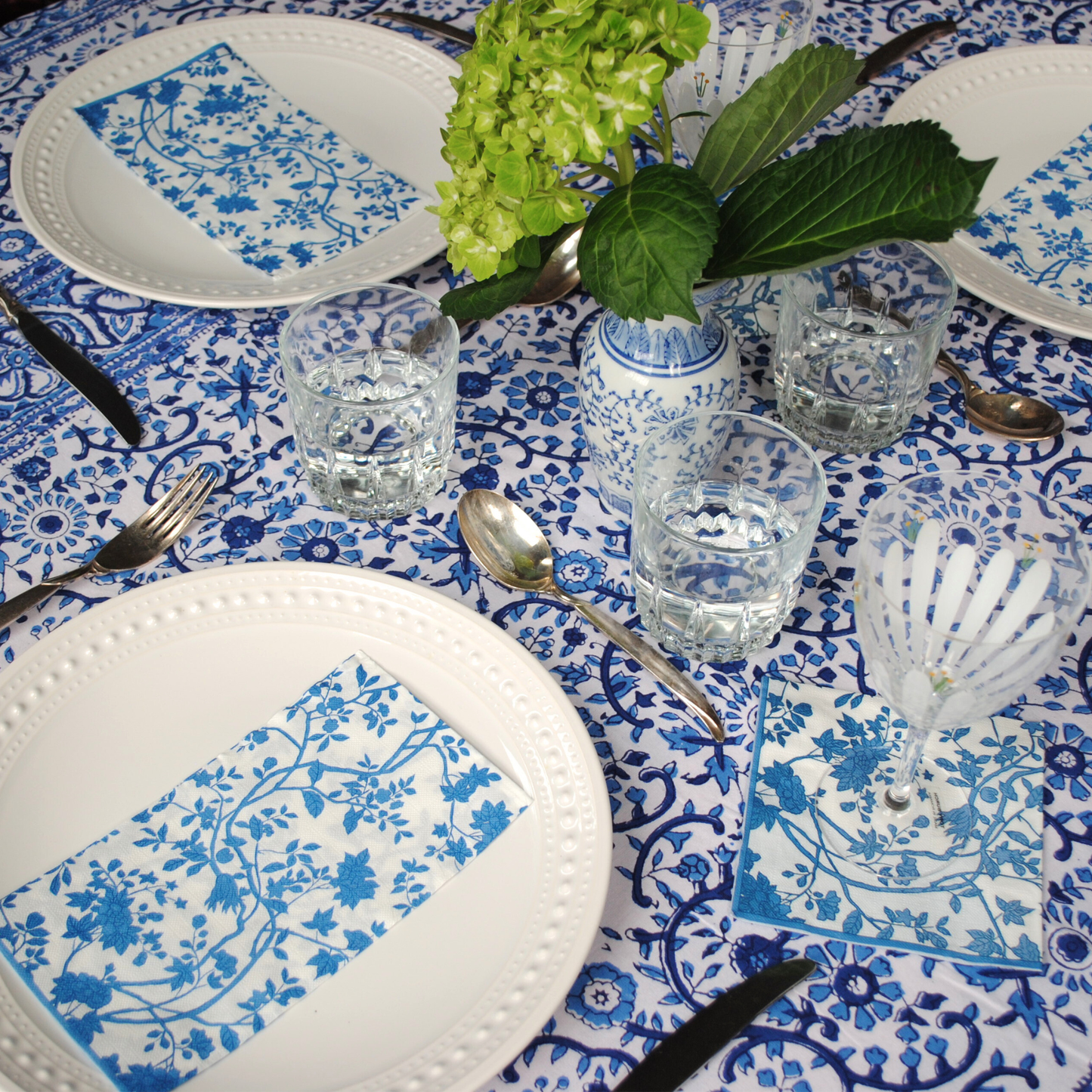 Blue Chinoiserie Dinner Napkins