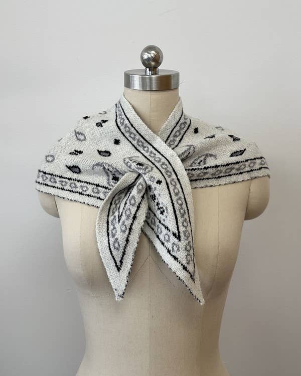 Paisley Pull Through Triangle Scarf