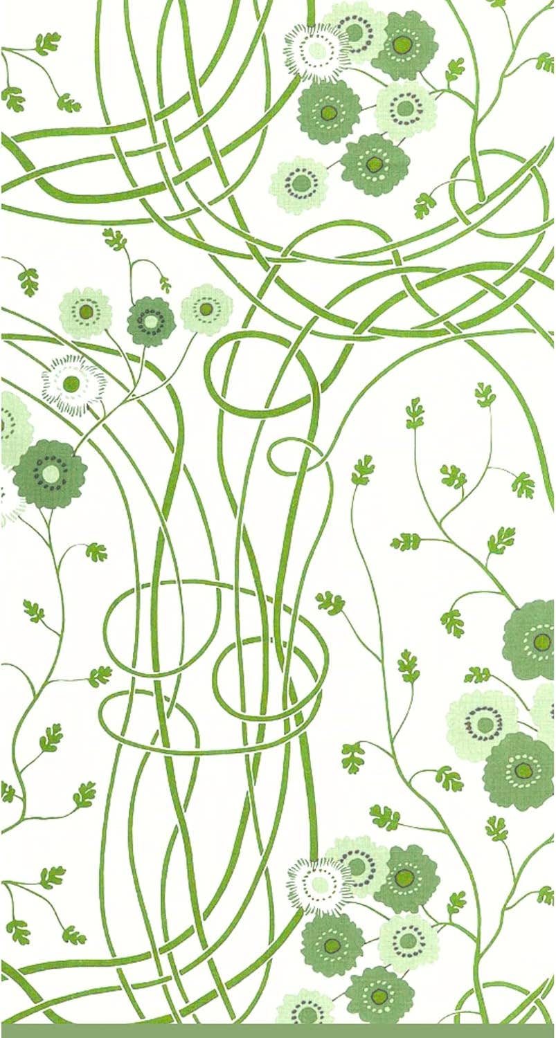 Green Floral Art Nevoux/Deco Paper Guest Napkins