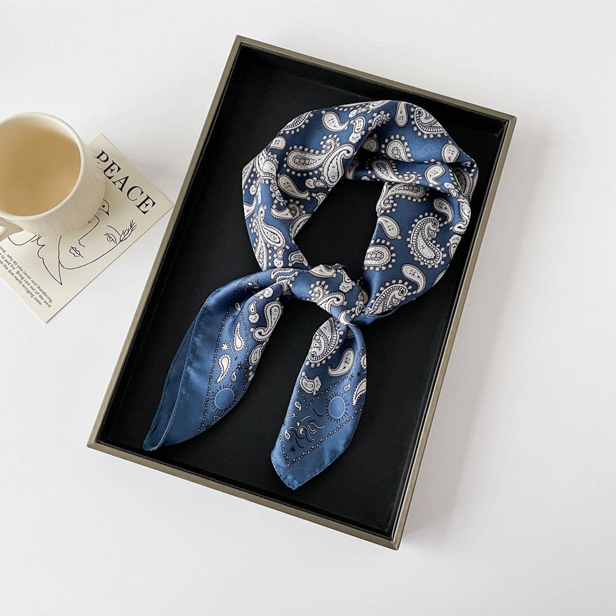 Paisley Satin Square Scarf