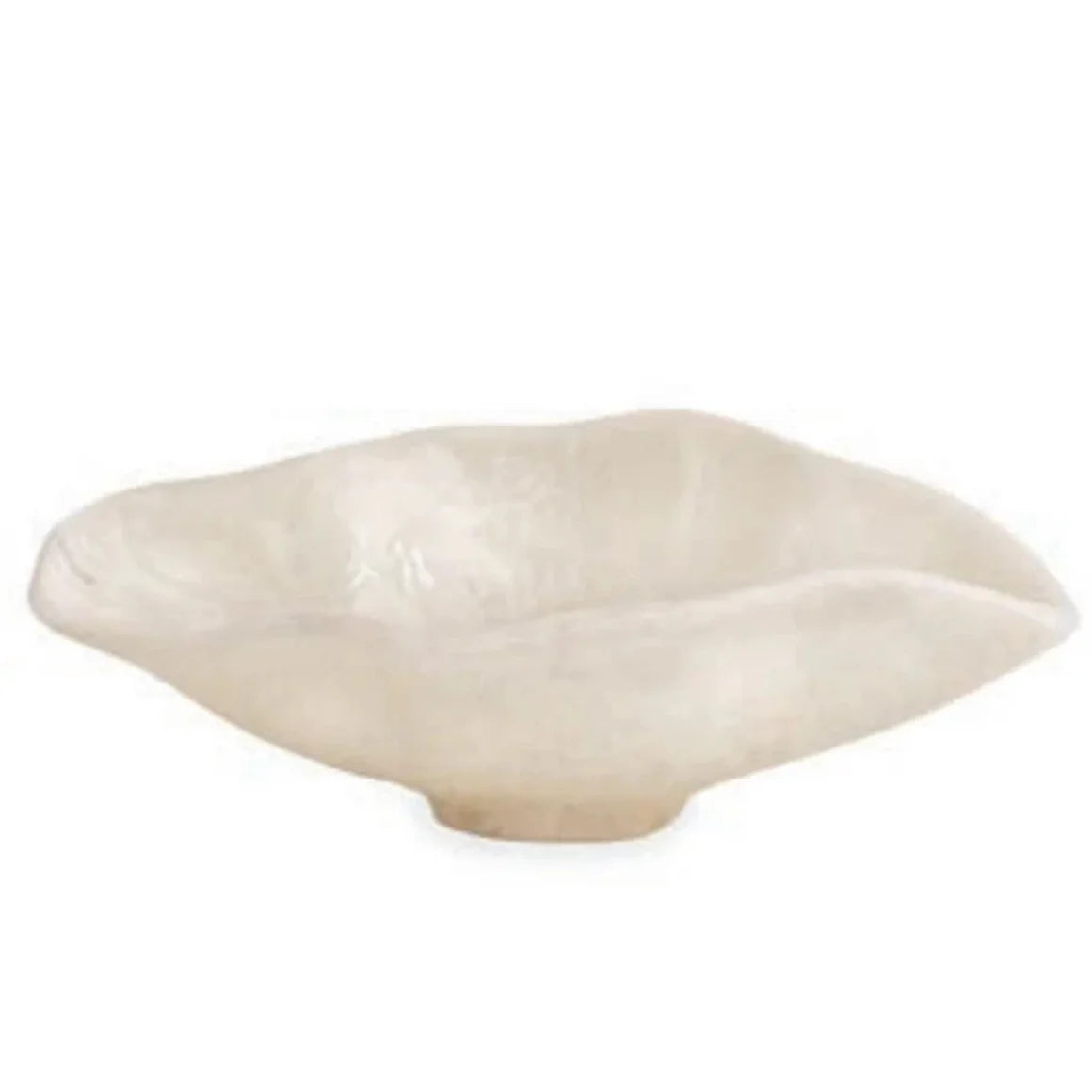 RESIN Alabaster Swirl Large Oval Bowl