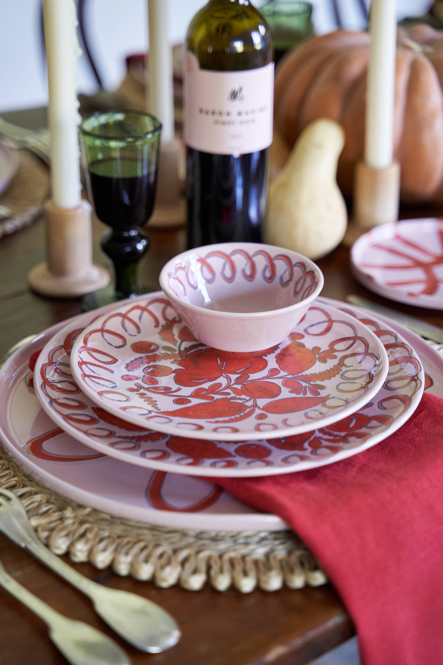 Amalfi Berry Bowl Pink - 4.5" Diameter - 6.4 fl oz