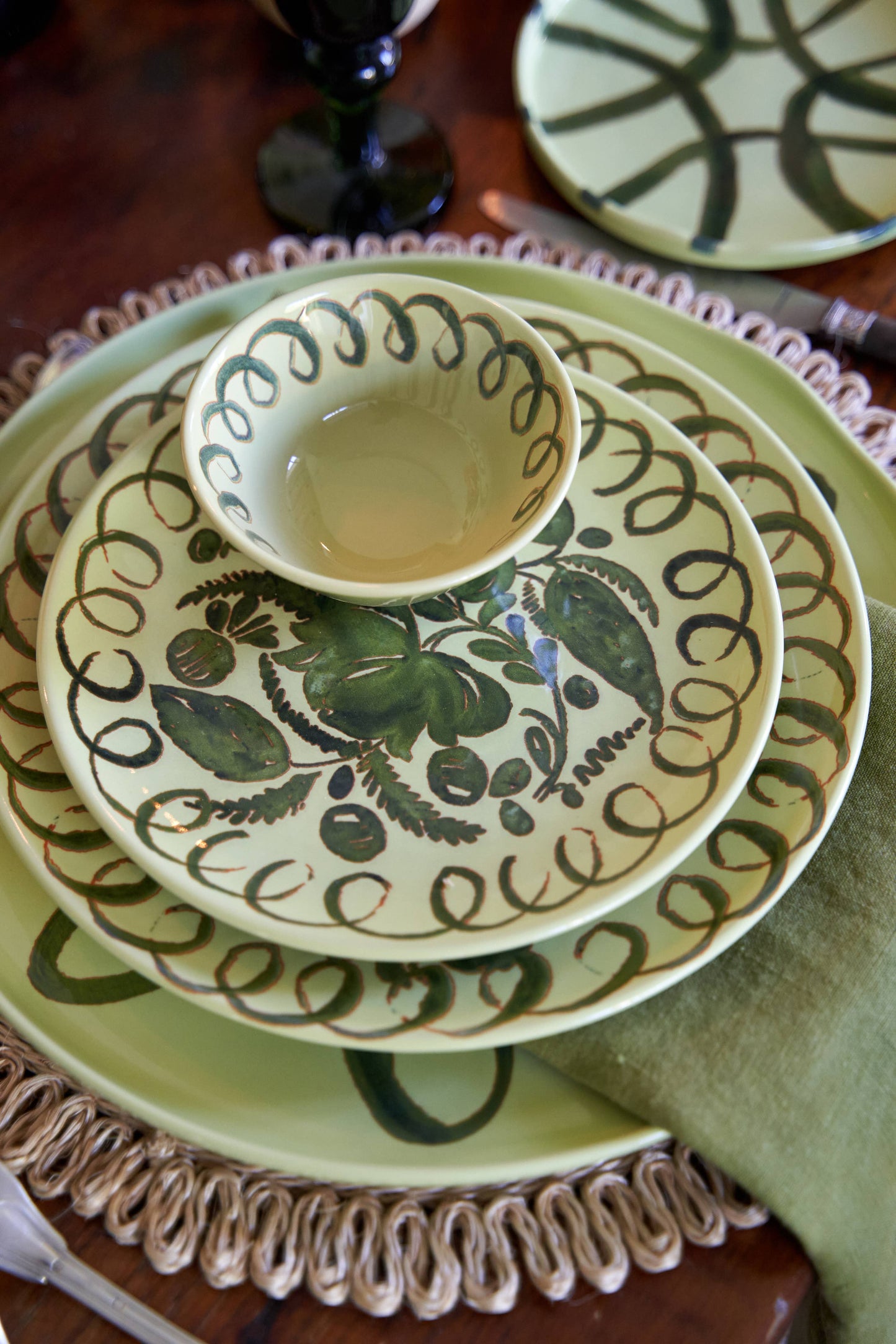 Amalfi Dinner Plate Lime - 10.6" Diameter